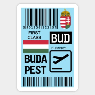 Budapest Hungary travel ticket Sticker